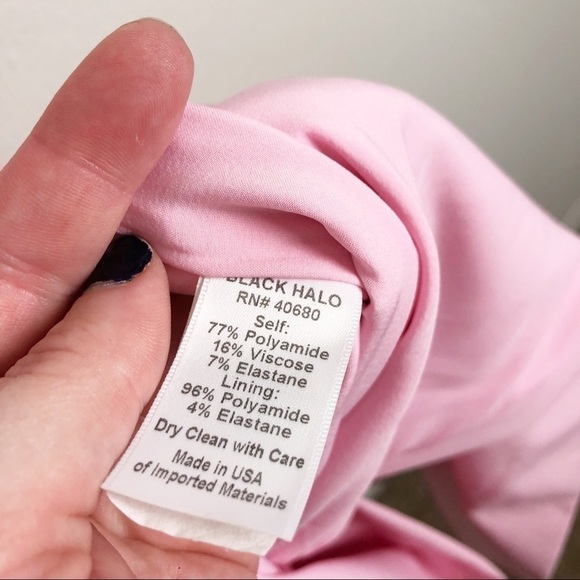 Black Halo Eve Milayla Bow Embellished Gown Pastel Pink Formal Evening Solid - Picture 10 of 11